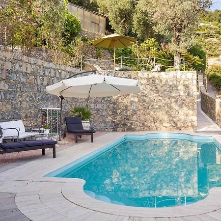 Sea South Front Property1/2acre.gardens Pool Hydro Villa Pieve Ligure