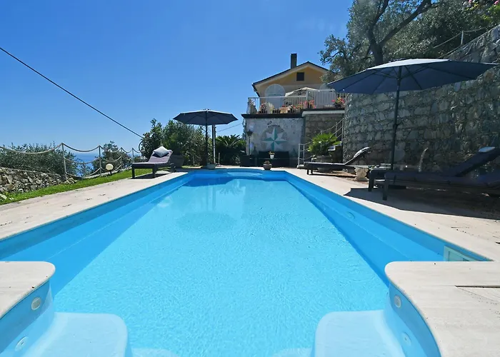 Sea South Front Property1/2acre.gardens Pool Hydro * Pieve Ligure